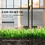 Garden Fence, 4 Pack, 44 in(H) x 12 ft(L) Folding Garden Fence Border, No Dig Ground Stake Metal Fence Panels for Outdoor Patio Yard Landscape - Image 4