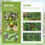 Walk-in Crop Cage, Plant Protectors from Animals with Roll Up Zippered Door, 7.9' x 3.9' x 6.1', Green - Image 4