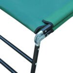 Folding Patio Lounge Chair, Outdoor Sun Tanning Chair, 5-level Adjustable Back, Chaise Pool Breathable Chair with Steel Frame, for Beach, Yard, Green - Image 8