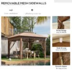 12' x 12' Pop Up Canopy Tent with Netting and Carry Bag, Instant Sun Shelter with 137 sq.ft Shade, Tents for Parties, Height Adjustable, for Outdoor, Garden, Patio - Image 7