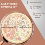 Pellet Wood Fired Pizza Oven Outdoor Pizza Maker with 12" Stone, Peel and Waterproof Cover - Image 4