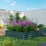 Galvanized Raised Garden Bed, 4' x 4' x 1' Metal Planter Box, for Growing Vegetables, Flowers, Herbs, Succulents, Green - Image 8