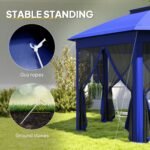13' x 13' Pop Up Gazebo Hexagonal Canopy Shelter with 6 Zippered Mesh Netting for Patio Backyard Garden Wedding Party - Image 6
