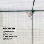 Mini Greenhouse, Portable Greenhouse with Roll-Up Door and 2 Mesh Windows, PE Cover, 78.7" x 29.5" x 74", White - Image 5