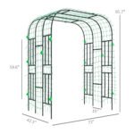 Garden Arch Trellis, 8 FT Tall Metal Plant Trellis Support with Climbing Net, Cucumber Trellis for Climbing Plants - Image 3