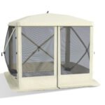 Pop Up Camping Canopy Gazebo Screen Shelter Tent with Mesh and Carry Bag