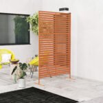 Decorative Privacy Fence Screen, Metal Outdoor Privacy Screen Climbing Plant Trellis with Stand, 78" H x 48" W, Brown - Image 7