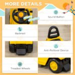 Sit and Scoot Ride-on Toy with Forklift Operation, Construction Toys for Kids with Under Seat Storage, Forklift Toy for 3-Year-Old Boys & Girls, Imagination Toys - Image 6