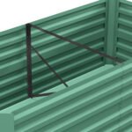 Galvanized Raised Garden Bed, Steel Outdoor Planters with Reinforced Rods, 71" x 36" x 23", Light Green - Image 8