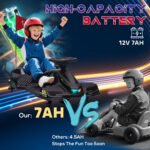 12V Electric Drifting Go Kart w/ Slow Start, Music, Lights - Image 8
