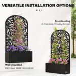Metal Garden Bed with Trellis for Climbing Plants, Freestanding or Wall Mounted Flower Bed for Garden, Patio, Balcony - Image 5