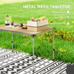 Folding Camping Table, Adjustable Height Aluminum Table, Portable Camping Table for Picnic, Beach, BBQ - Image 5