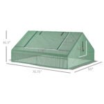 71" x 55" x 32" Mini Greenhouse, Small Green House, Garden Planting Shed, Outdoor Flower Planter Warm House with Zipper Windows, Green - Image 3