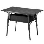 3ft Aluminum Small Folding Table, Portable Camping Table with Storage Bag, Carry Bag for Outdoor Picnic BBQ, Black