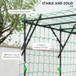 Garden Arch Trellis, 7.3 FT Tall Metal Plant Trellis Support with Climbing Net, Cucumber Trellis for Vegetables, Black - Image 6