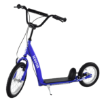 Youth Scooter Kick Scooter for Kids 5+ with Adjustable Handlebar 16" Front and 12" Rear Dual Brakes Inflatable Wheels