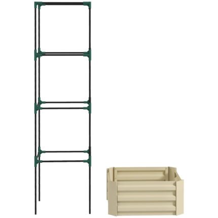 Galvanized Planter Box with 24" x 24" x 73.5" Raised Garden Bed