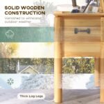Wooden Outdoor Cooler, Beverage Cooler with Bottle Opener for Backyard Deck Poolside Party, 54 Quart, Natural - Image 4