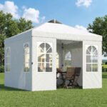 9.6 x 9.6 ft Pop Up Canopy Tent with Sidewalls, One Push Setup, UPF50+ Portable Instant Canopy Shelter - Image 2