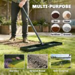 Lawn Leveling Rake, 36" x 10" Heavy Duty Yard Leveling Rake with 66.5" Handle for Backyard, Golf Course - Image 5