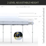 10'x20' Aluminum Pop Up Canopy Tent, Upgraded Thicker Tube Instant Party Tent with Wheeled Bag, 2-Level Adjustable, XL Large Ground Stakes for Events Patio Backyard - Image 4