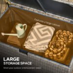 113 Gallon Outdoor Storage Box, Rattan Deck Box for Indoor, Patio Furniture Cushions, Pool Garden Tools, Gray - Image 4