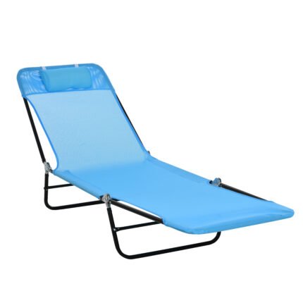 Folding Chaise Lounge Chair with Pool Sun Tanning Chair