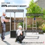 6' x 4' Outdoor Garden Shed, Metal Storage Shed with Lockable Door and Gloves for Backyard Garden Patio, Dark Gray - Image 4
