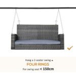 Metal Porch Swing Stand, Heavy Duty Swing Frame, Hanging Chair Stand Only, 528 LBS Weight Capacity, for Backyard, Patio, Lawn, Playground, Black - Image 7