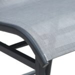 3 Piece Bar Height Outdoor Bistro Set for 2, Charcoal Gray - Image 6