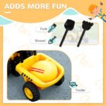 Caterpillar Licensed Ride-On Construction Toy with Shovel & Trailer, No Power Ride-on Tractor for 18-36 Months - Image 7
