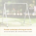 Metal Porch Swing Stand, Heavy Duty Swing Frame, Hanging Chair Stand Only, 528 LBS Weight Capacity, for Backyard, Patio, Lawn, Playground, White - Image 4