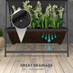 4-Tier Vertical Raised Garden Planter with 4 Boxes, Outdoor Plant Stand Grow Container for Vegetable & Flowers, Black - Image 6