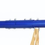 Metal Swing Set for Kids, 5 in 1 Outdoor Playset with Heavy Duty A-Frame Stand, 29.5" Saucer Swing, Slide, Teeter-Totter, Glider, for Backyard, Blue - Image 8