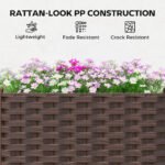 Plastic Raised Garden Bed with Legs, Self Watering Elevated Planter Boxes with Drainage Holes and Plugs, Easy Assembly - Image 8
