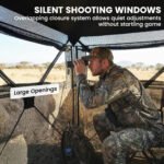 Hunting Blind for 2 Person, See Through Pop Up Blind with 270-Degree View, Windows for Deer Hunting, Camouflage - Image 8