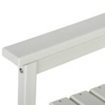 All-Weather Patio Chair, HDPE Patio Dining Chair, Heavy Duty Wood-Like Outdoor Furniture for Garden, Backyard, Deck, Porch, Lawn, White - Image 8