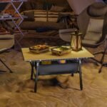 3ft Aluminum Small Folding Table, Portable Camping Table with Storage Bag, Carry Bag for Outdoor Picnic BBQ, Brown - Image 8
