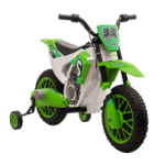 12V Kids Motorcycle w/ Treaded Tires, 5mph Top Speed Electric Bike for Kids, Ride On Motorcycle w/ Training Wheels, Battery Charger, Spring Suspension