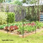 Garden Fence, 4 Pack Steel Fence Panels, 11.5' L x 43" H, Rust-Resistant Decorative Border Flower Edging for Yard, Landscape, Patio, Outdoor Decor, Curved Vines - Image 8