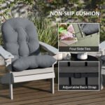 Adirondack Chair Cushions Set of 2, Tufted High Back Patio Non-Slip Cushions for Adirondack Chairs, Gray - Image 6
