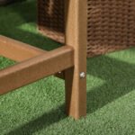 All-Weather Patio Chair, HDPE Patio Dining Chair, Heavy Duty Wood-Like Outdoor Furniture for Garden, Backyard, Deck, Porch, Lawn, Brown - Image 8