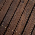 7' Garden Bridge with Pine Wood and Stained Finish for Backyard Ponds Creeks Streams Wood - Image 8