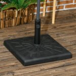 42lbs Resin Patio Umbrella Base, 20" Square Outdoor Umbrella Stand Holder for Parasol Poles 1.26", 1.5", and 1.9" Dia - Image 2
