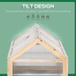 48" x 24" x 32.25" Elevated Planting Beds Garden Wooden Cold Frame Greenhouse Flower Planter Protection Wood - Image 8