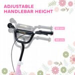 Kick Scooter for Kids 5-12 Years Old with Adjustable Height Handlebar, Non-slip Footplate, Big Wheels, Rear Brake - Image 4