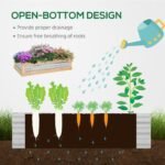 48" x 24" x 32.25" Elevated Planting Beds Garden Wooden Cold Frame Greenhouse Flower Planter Protection Wood - Image 5
