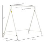 Metal Porch Swing Stand, Heavy Duty Swing Frame, Hanging Chair Stand Only, 528 LBS Weight Capacity, for Backyard, Patio, Lawn, Playground, White - Image 3
