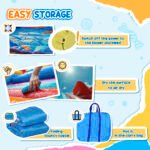 6-in-1 Inflatable Water Slide with Splash Pool, Slide, Climbing Wall, Water Cannon, Inflatable Bounce House for Kids with 2 Min. Inflation and Air Blower - Image 8