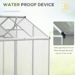 6' L x 6' W Walk-In Polycarbonate Greenhouse with Roof Vent for Ventilation & Rain Gutter for Winter - Image 6